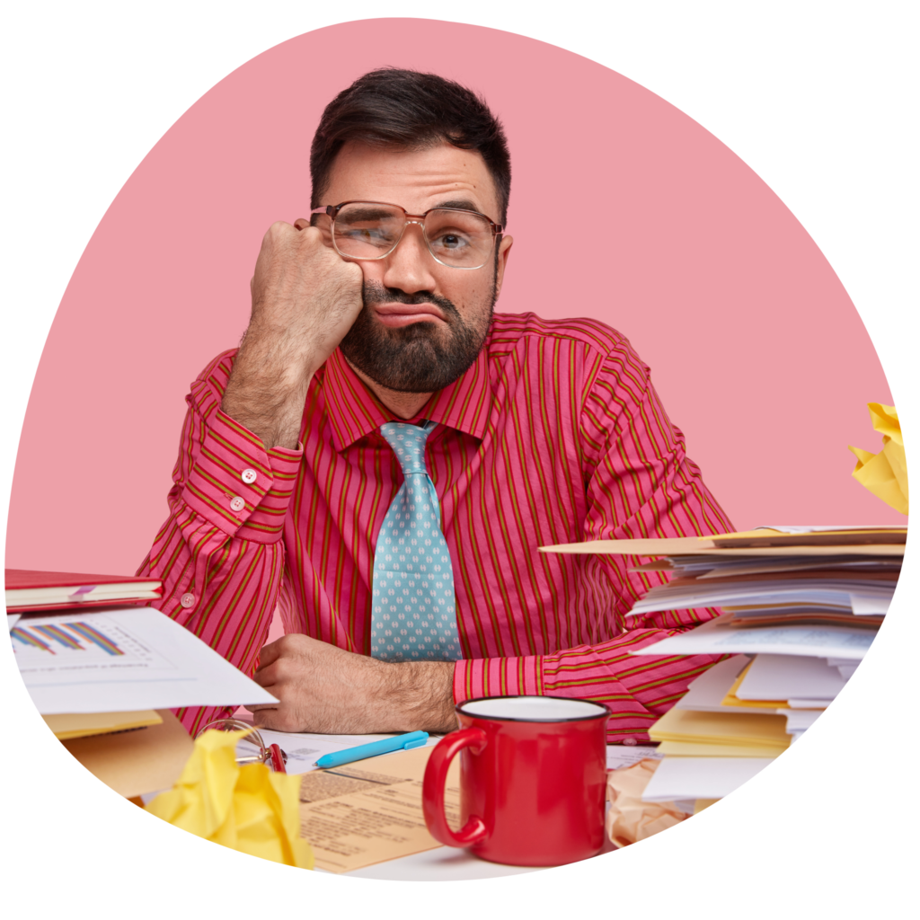 Chef d'entreprise débordé.